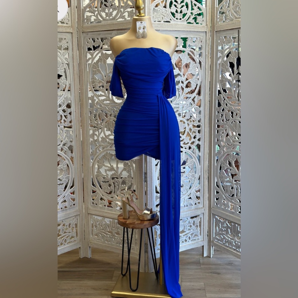 Elegant Blue Women's Dress